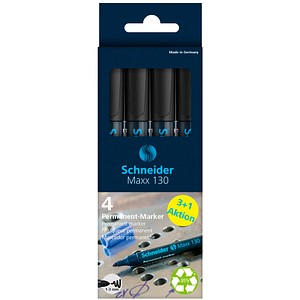 Schneider Maxx 130 Permanentmarker schwarz 1,0 - 3,0 mm, 4 St.