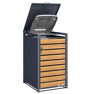 phoenix GB1168AWK Mülltonnenbox anthrazit, eiche, 1 St.
