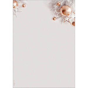 SIGEL Weihnachtsbriefpapier Christmas in rose-gold Motiv DIN A4 90 g/qm 100 Blatt