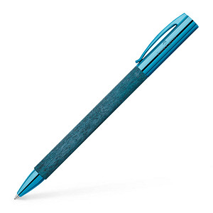FABER-CASTELL Kugelschreiber Ambition blue wood, Schreibfarbe: schwarz, 1 St.
