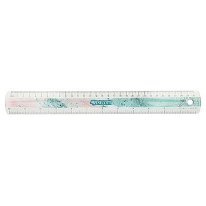 WESTCOTT Lineal Trendsetter 30,0 cm, rosa-türkis