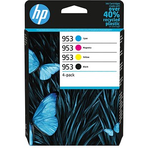 4 HP 953 (6ZC69AE) schwarz, cyan, magenta, gelb Tintenpatronen 4 HP 953 (6ZC69AE) schwarz, cyan, magenta, gelb Tintenpatronen