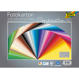 folia Fotokarton Sonderedition 50 farbsortiert 300 g/qm 50 Blatt