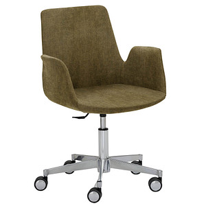 Mayer Besuchersessel myHELIOS moos Aluminium Stoff 65,0 x 65,0 x 82,0 - 93,0 cm, 1 St.