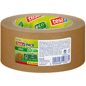 tesa Packband tesapack® Paper braun 50,0 mm x 50,0 m 1 Rolle