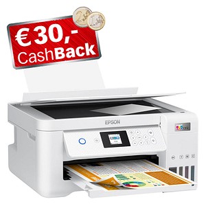 AKTION: EPSON EcoTank ET-2856 3 in 1 Tintenstrahl-Multifunktionsdrucker weiß mit CashBack