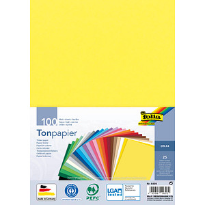 folia Tonpapier farbsortiert 130 g/qm 100 Blatt
