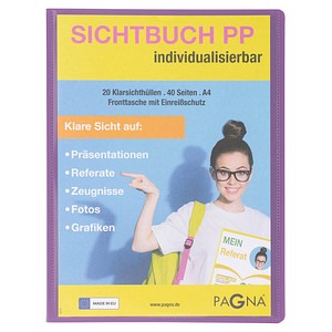 PAGNA School Sichtbuch DIN A4, 20 Hüllen lila, 1 St.