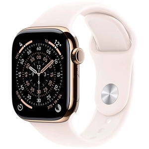 Apple Watch Series 11 42 mm Titan (GPS+Cellular) Sportarmband S/M  blassrosa, roségold