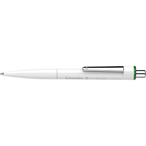 Schneider Kugelschreiber K3 Biosafe weiß, Schreibfarbe: grün, 10 St.