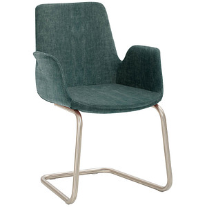 Mayer Besuchersessel myHELIOS petrol chrom Stoff 58,0 x 56,0 x 86,0 cm, 1 St.