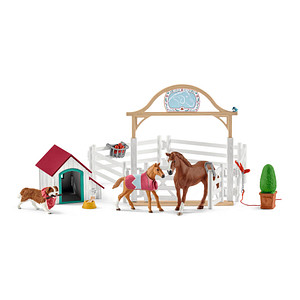 Schleich® Horse Club 42458 Hannahs Gastpferde mit Hündin Ruby Spielfigur