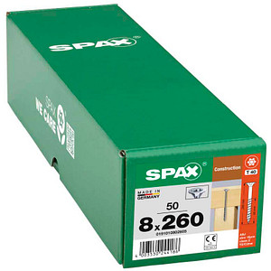 SPAX® Holzbauschrauben T40 Senkkopf WIROX 260mm  x 8 mm, 50 St.