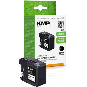 KMP B74  schwarz Druckerpatrone kompatibel zu brother LC-129XLBK