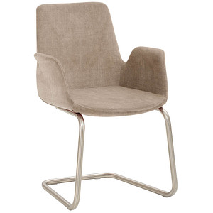 Mayer Besuchersessel myHELIOS hellbraun chrom Stoff 58,0 x 56,0 x 86,0 cm, 1 St.