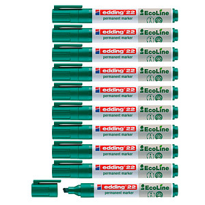 edding 22 EcoLine Permanentmarker grün 1,0 - 5,0 mm, 10 St.