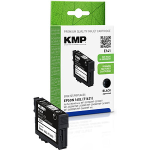 KMP E141  schwarz Druckerpatrone kompatibel zu EPSON 16XL / T1631XL