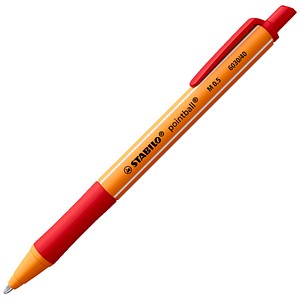 STABILO Kugelschreiber pointball orange, Schreibfarbe: rot, 1 St.