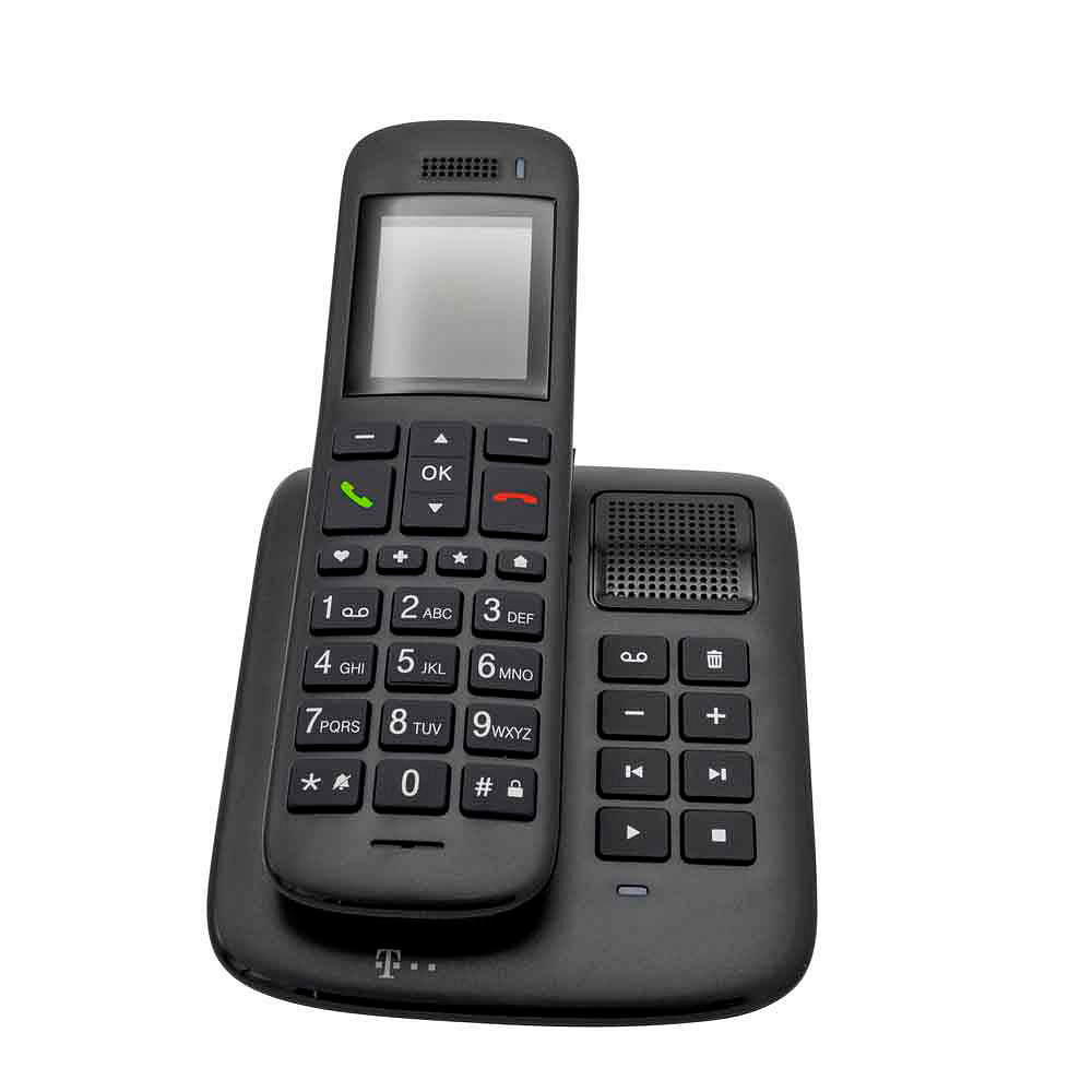 A32 Telefon ebenholz Telekom Schnurloses mit Anrufbeantworter Sinus ++ büroplus