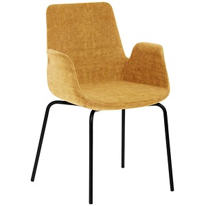 Mayer Besuchersessel myHELIOS senf schwarz Stoff 58,0 x 59,0 x 87,0 cm, 1 St.