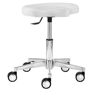 Mayer Arbeitshocker 1298 30 582 weiß Kunstleder, 1 St.