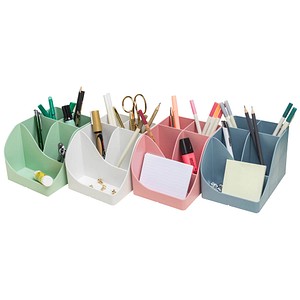 Exacompta Stiftehalter Pen Wave farbsortiert Polystyrol 5 Fächer 11,0 x 12,0 x 16,0 cm