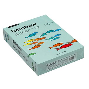 Rainbow Kopierpapier COLOURED PAPER hellblau DIN A4 160 g/qm 250 Blatt Rainbow Kopierpapier COLOURED PAPER hellblau DIN A4 160 g/qm 250 Blatt
