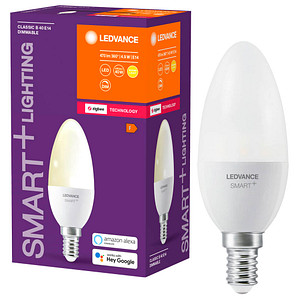 LEDVANCE LED-Lampe SMART+ ZB CANDLE 40 E14 4,9 W matt