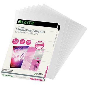 100 LEITZ Laminierfolien glänzend für A5 125 micron