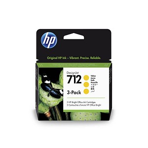 3 HP 712 (3ED79A) gelb Tintenpatronen 3 HP 712 (3ED79A) gelb Tintenpatronen