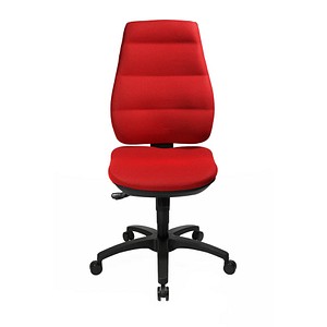 büroplus Bürostuhl Unni SY, Stoff rot, Gestell schwarz