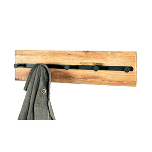 HAKU Möbel Wandgarderobe 22314 braun Holz 5 Haken 60,0 x 15,0 cm