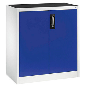 CP Stahlschrank 8821-000 S10203 lichtgrau, enzianblau 93,0 x 50,0 x 100,0 cm, aufgebaut