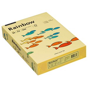 Rainbow Kopierpapier COLOURED PAPER gelb DIN A4 80 g/qm 500 Blatt Rainbow Kopierpapier COLOURED PAPER gelb DIN A4 80 g/qm 500 Blatt