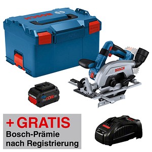 AKTION: BOSCH Professional GKS 18V-57-2 L Akku-Handkreissäge-Set 18,0 V, mit 2 Akkus mit Prämie nach Registrierung