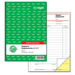 SIGEL Rapport/Regiebericht Formularbuch SD027