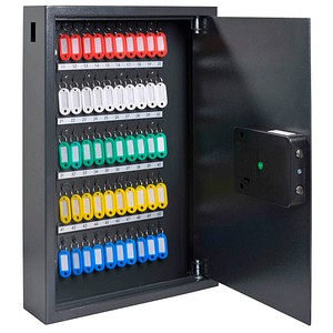 pavo Advanced Schlüsseltresor grau mit 50 Haken, Elektronikschloss, 40,0 x 10,0 x 55,0 cm, 1 St.