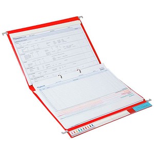 BOI Ringbücher 2-Ringe rot DIN A4, 10 St.