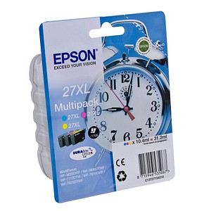 3 EPSON 27XL / T2715XL cyan, magenta, gelb Tintenpatronen 3 EPSON 27XL / T2715XL cyan, magenta, gelb Tintenpatronen