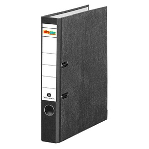 büroplus Ordner schwarz marmoriert Karton 5,0 cm DIN A4, 1 St.