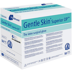 Meditrade® unisex OP-Handschuhe Gentle Skin® Superior OP™ weiß Größe 6,5 50 St.