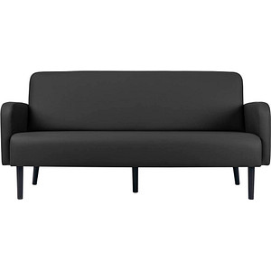 PAPERFLOW 3-Sitzer Sofa LISBOA schwarz Kunstleder