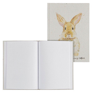 PAGNA Notizbuch Hase DIN A5 punktkariert, beige Hardcover 128 Seiten, 1 St.