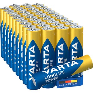 VARTA Batterien LONGLIFE Alkali-Mangan Micro AAA 1,5 V, 40 St.