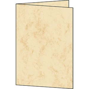 25 SIGEL Faltkarten Marmor DIN A5 beige