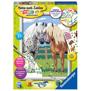 Ravensburger Malen-nach-Zahlen Glückliche Pferde mehrfarbig
