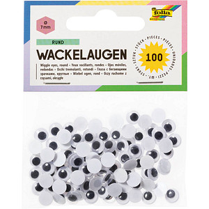 folia Wackelaugen weiß 7,0 mm Ø 7,0 mm 100 St.