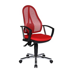 Topstar Bürostuhl Open Point P Plus, OP79A G21 Stoff rot, Gestell chrom