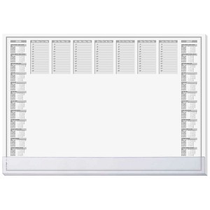 SIGEL Schreibtischunterlage Protect 2026/2027 weiß Papier 59,5 x 41,0 cm, 40 Blatt