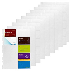 10 DURABLE Visitenkartenhüllen DIN A4 transparent glatt 0,10 mm